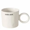 Henkelbecher mit Spruch GOOD LUCK