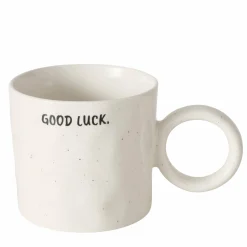 Henkelbecher mit Spruch GOOD LUCK