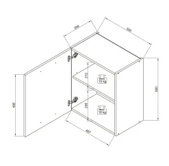 Hängeschrank 50 GLASGOW