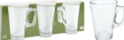 Kaffee/Teeglas mit Henkel 3tlg EH