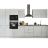 Küchenblock mit E-Geräten CORNWALL (Zeile-Backofen-Geschirrspüler-Kühlschrank-Mikrowelle-Apotheker) I