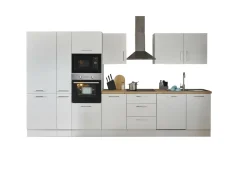 Küchenblock mit E-Geräten CORNWALL (Zeile-Backofen-Geschirrspüler-Kühlschrank-Mikrowelle-Apotheker) I