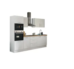Küchenblock mit E-Geräten CORNWALL (Zeile-Backofen-Mikrowelle) I
