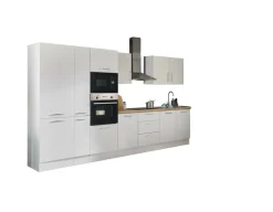 Küchenblock mit E-Geräten CORNWALL (Zeile-Backofen-Kühlschrank-Mikrowelle-Apotheker) I
