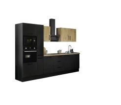 Küchenblock mit E-Geräten CORNWALL (Zeile-Backofen-Mikrowelle) X