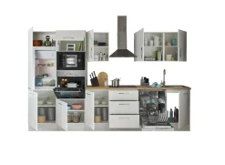 Küchenblock mit E-Geräten CORNWALL (Zeile-Backofen-Geschirrspüler-Kühlschrank-Mikrowelle) I