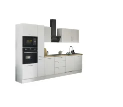 Küchenblock mit E-Geräten CORNWALL (Zeile-Backofen-Geschirrspüler-Mikrowelle-Apotheker) II