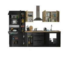 Küchenblock mit E-Geräten CORNWALL (Zeile-Backofen-Mikrowelle) IX