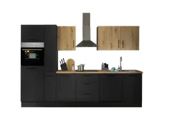 Küchenblock mit E-Geräten CORNWALL (Zeile-Backofen-Geschirrspüler-Kühlschrank-Apotheker) V