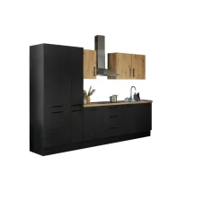 Küchenblock mit E-Geräten CORNWALL (Zeile-Kühlschrank) V