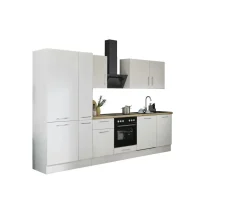 Küchenblock mit E-Geräten CORNWALL (Zeile-Geschirrspüler-Kühlschrank-Apotheker) II