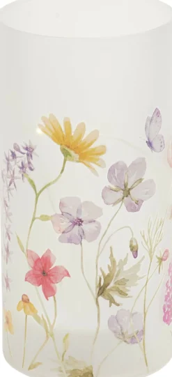 LED Windlicht Blumenwiese DEKO
