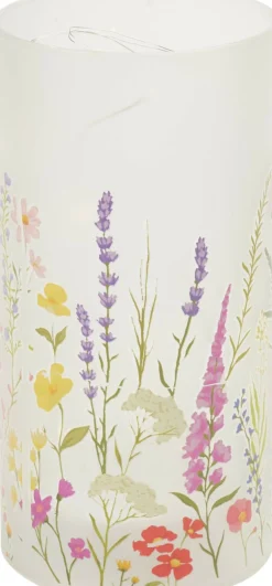 LED Windlicht Blumenwiese DEKO