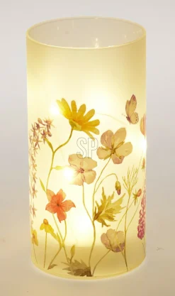 LED Windlicht Blumenwiese DEKO