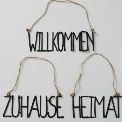 Schild Schriftzug WILLKOMMEN